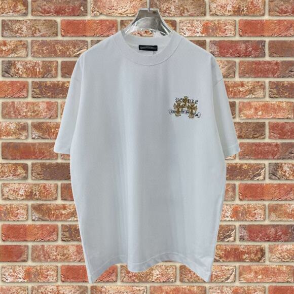 Chrome Hearts Men's White Short Sleeve